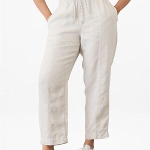 Retreat High Rise Linen Ankle Pant Size Medium *NWT*